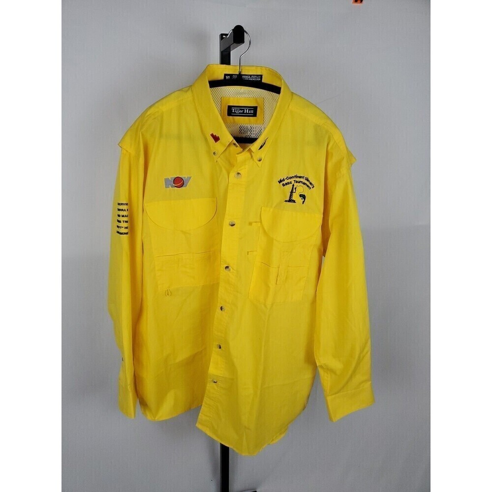 Tiger Hill Fishing Shirt Mens XL Vented Performance Poplin Outdoor Pockets